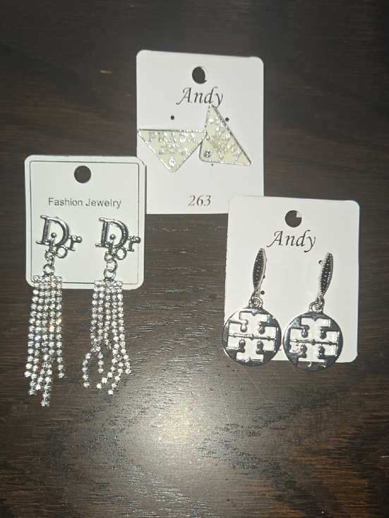 no brand Jewelry - Fashion Jewerly Logos -3 Pairs Earrings